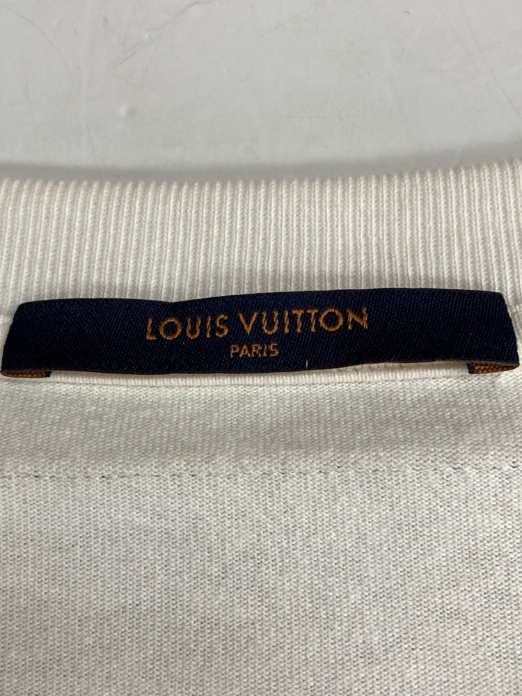 ルイヴィトン LOUIS VUITTON 20SS LV Planes Printed Tee プレーン プリンテッド Tシャツ 飛行機  半袖カットソー 白 - XXL Tシャツ プリント ホワイト 104MT-217 | 古着通販のドンドンサガール