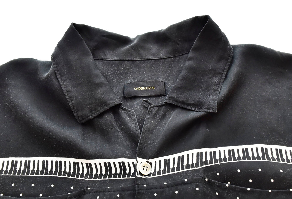 アンダーカバー UNDERCOVER 17SS PIANO DOT SHIRT オープンカラーシャツ UCS4406 2 半袖シャツ ブラック  103MT-794 | 古着通販のドンドンサガール