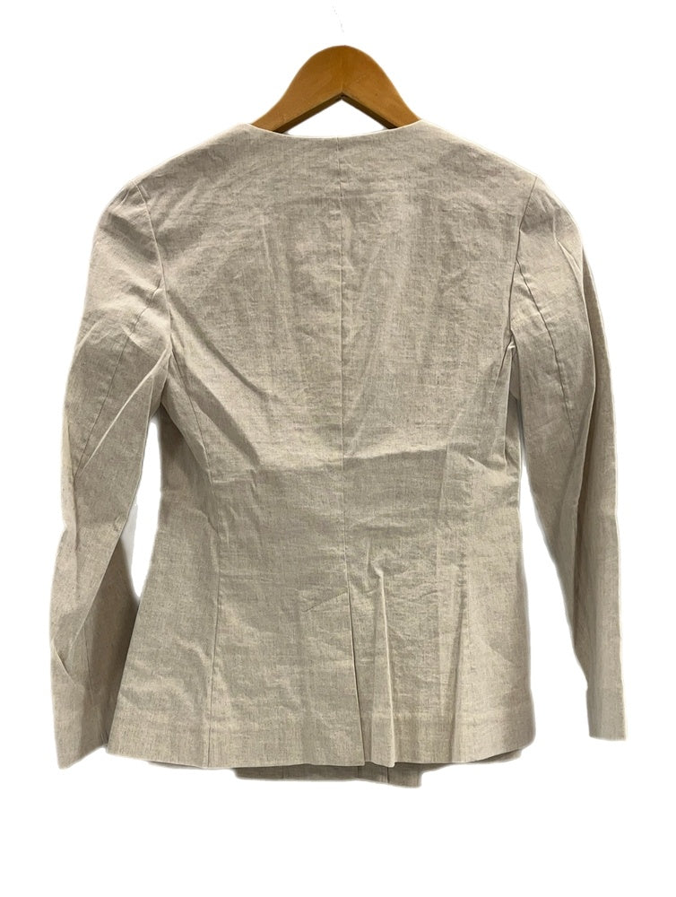 セオリー リネン ライダースジャケット P ベージュ 麻 ダブル ブルゾン 1240001090814_3.jpg