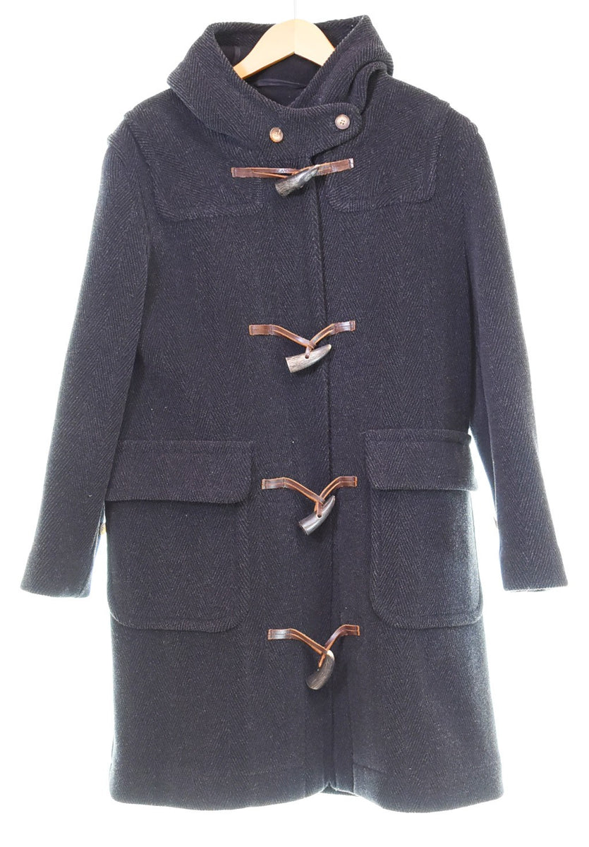 【美品】オールドイングランド　英国製　ヘリンボーン　ウール　ロングダッフルコート オールドイングランド OLD ENGLAND ダッフル コート ヘリンボーン