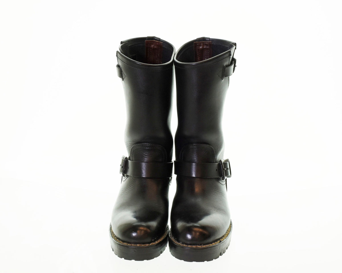 24㎝KADOYA カドヤ黒 レザーブーツ バックル付き エンジニアブーツ