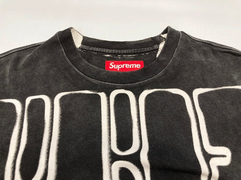 シュプリーム SUPREME Overprint Knockout S/S Top Black FW23 オーバープリント ノックアウト 半袖 黒  Tシャツ ロゴ ブラック Lサイズ 101MT-2198