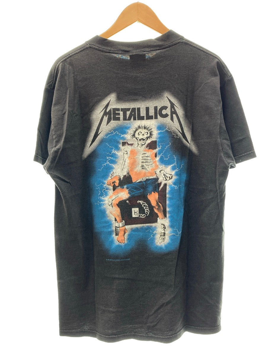 バンドTシャツ BAND-T 90's METALLICA メタリカ Ride the Lightning giant 1994 フェード 両面プリント  黒 Tシャツ プリント ブラック Lサイズ 104MT-267 | 古着通販のドンドンサガール