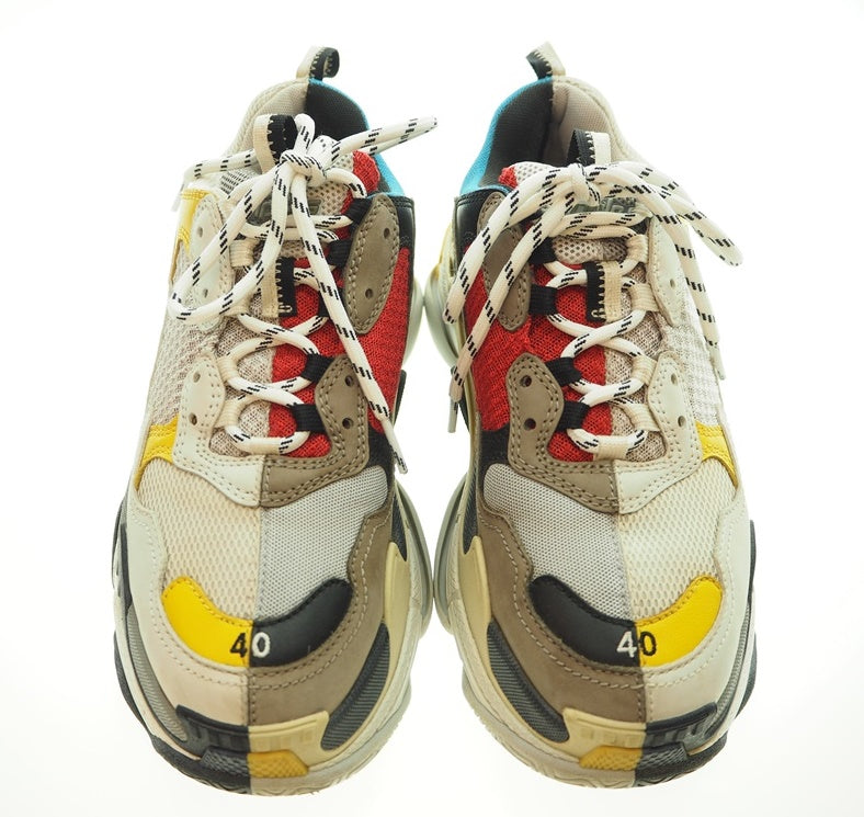 バレンシアガ BALENCIAGA TRIPLE S バイカラーダッドスニーカー 汚れ加工 533890 メンズ靴 スニーカー マルチカラー  26.5cm 101-shoes509