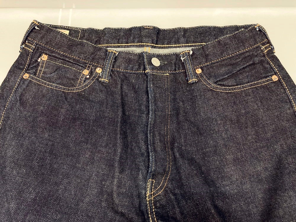 桃太郎ジーンズ MOMOTARO JEANS 出陣 クラシックストレート ストレートデニム ジーンズ インディゴ ネイビー系 日本製 Made in  JAPAN 0905SP デニム 無地 ネイビー 34×35 101MB-300