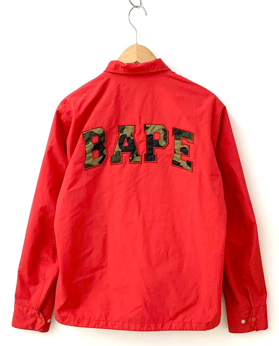 A BATHING APE エイプ コーチジャケット 裏ボア クロスボーン-