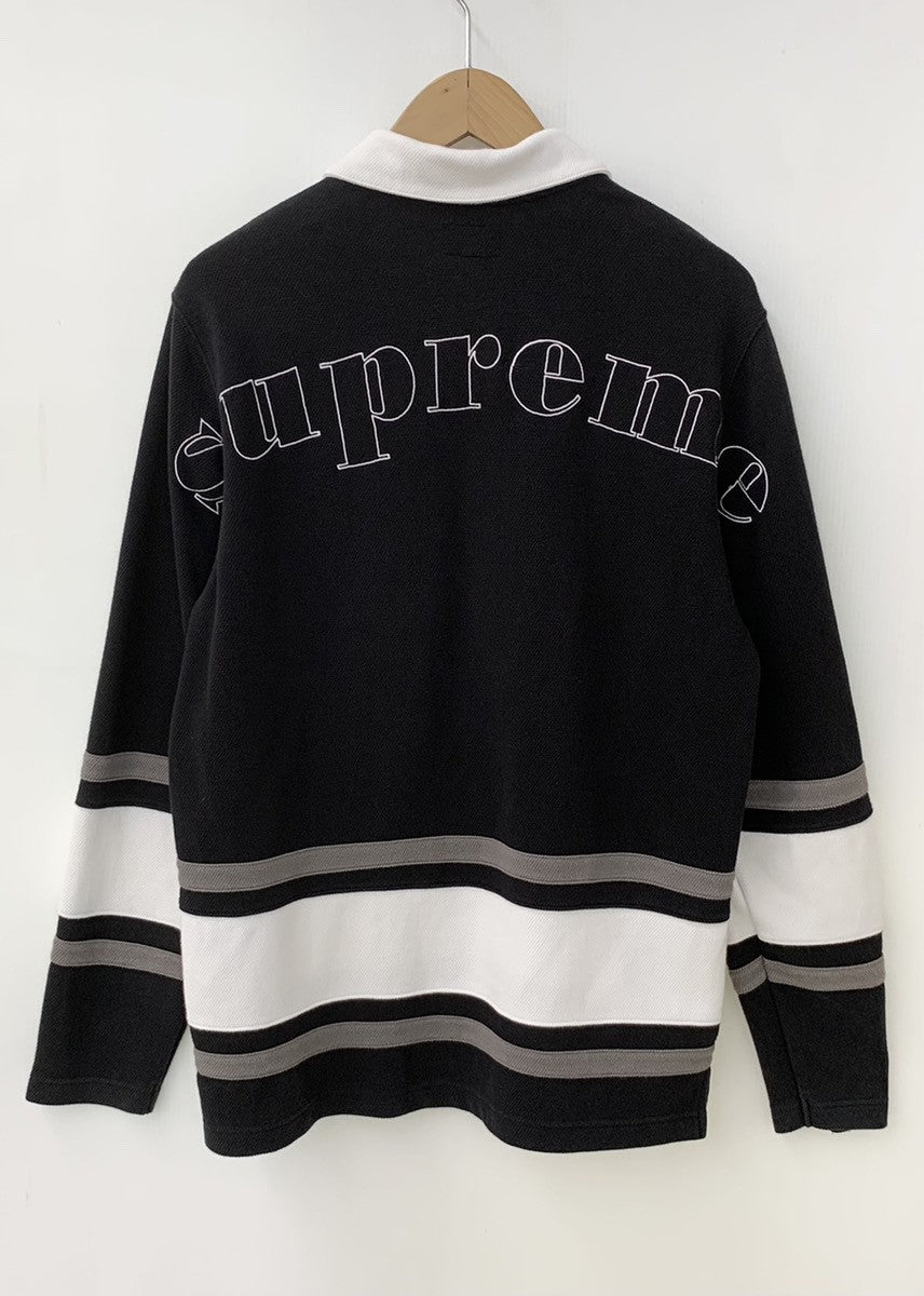 シュプリーム SUPREME バックロゴ ハーフジップ ラガー シャツ