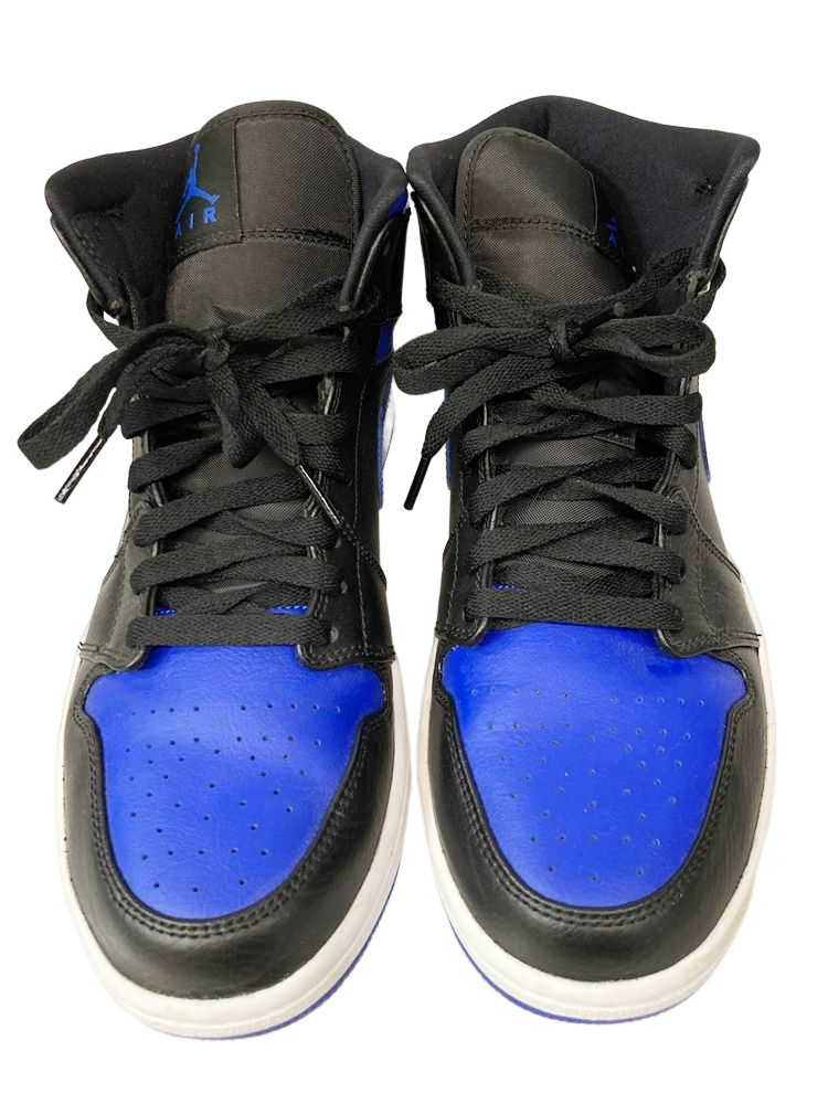 ナイキ NIKE AIR JORDAN 1 MID BLACK/HYPER ROYAL-WHITE エア