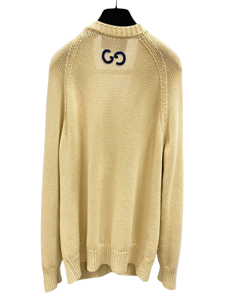 グッチ GUCCI CABLE KNIT CARDIGAN 21AW ニットカーディガン ベージュ