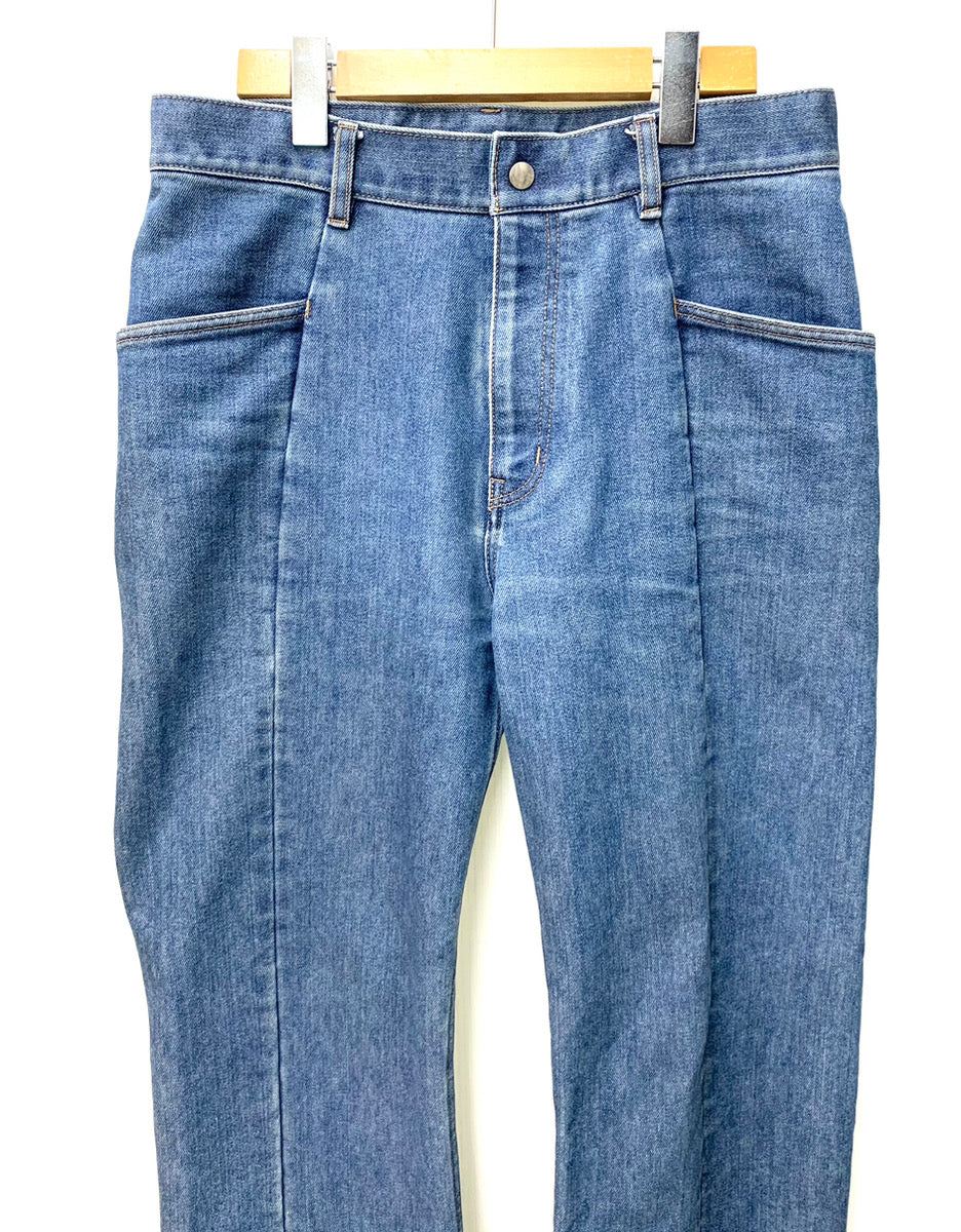 カイコ KAIKO FLARE DENIM ボトムスその他 ロゴ ブルー 201MB-434