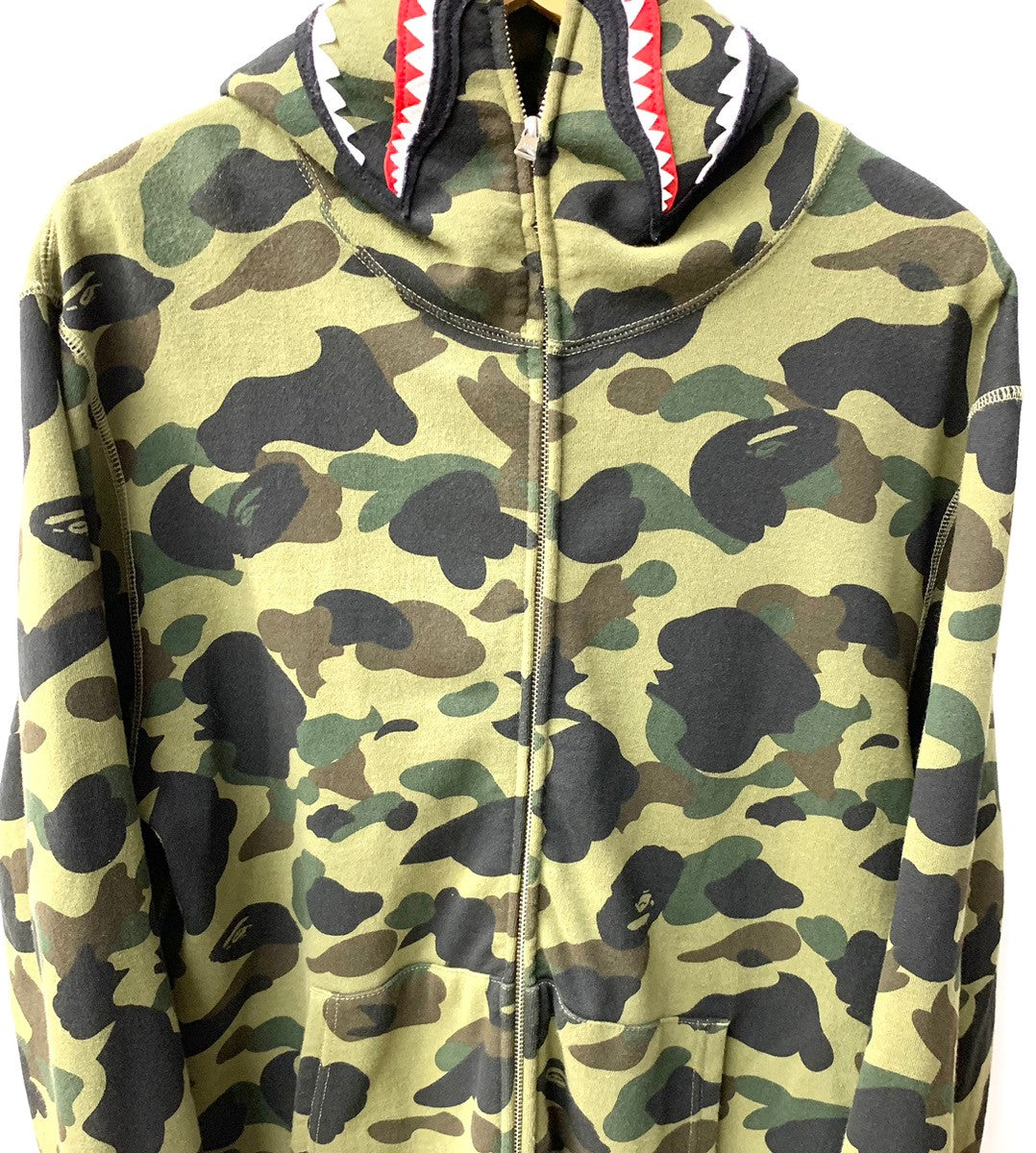 ア ベイシング エイプ A BATHING APE 1ST CAMO SHARK FULL ZIP HOODIE ...