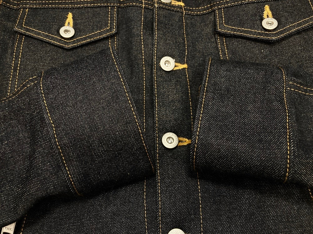 サイバーダイン CYbERdYNE Napoleon Jean Jacket Evolution Denim 進来 Made in JAPAN サイズ  2 ジャケット 無地 ネイビー 101MT-1958