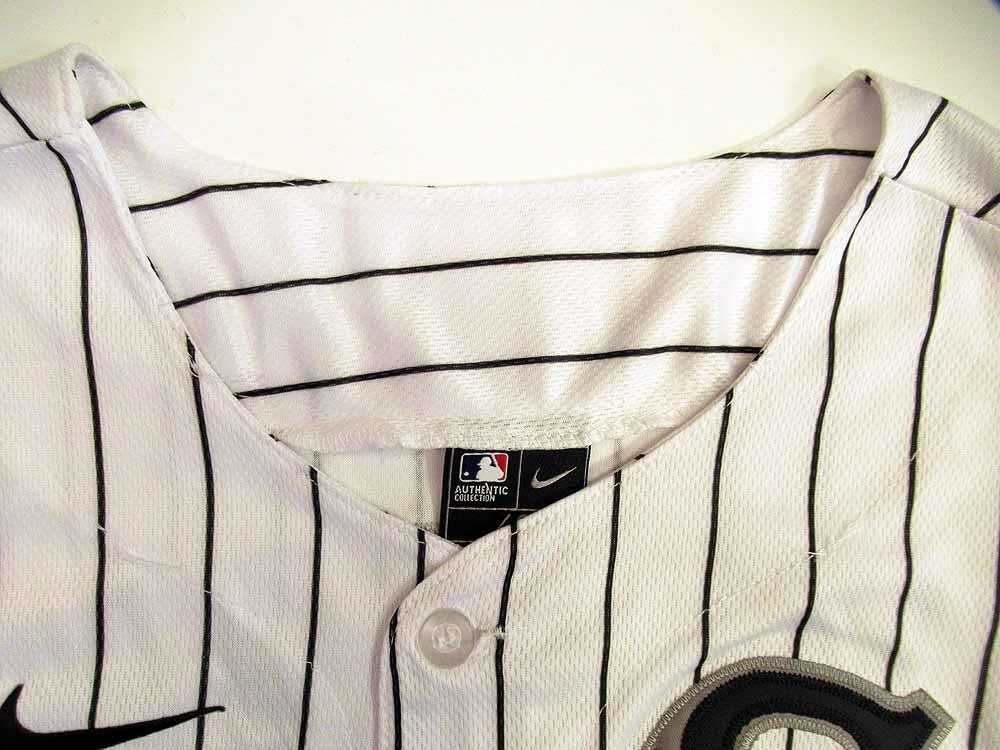 NIKE ナイキ MLB Chicago White Sox 45 Jordan シカゴ ホワイトソックス ジョーダン ベースボールジャージ  ユニフォーム 白 ストライプ メンズ サイズ48 (TP-835)