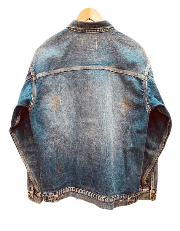 モーティブ MOTIVE DIRTY DIVISION デニムジャケット Gジャン トップス ライトアウター 日本製 ジャケット 無地 ブルー  Lサイズ 101MT-1831 | 古着通販のドンドンサガール