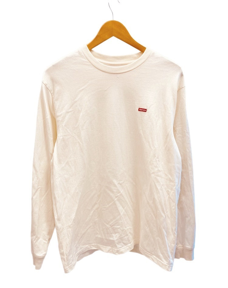 シュプリーム SUPREME Small Box L/S Tee アイボリー系 ロゴ 長袖