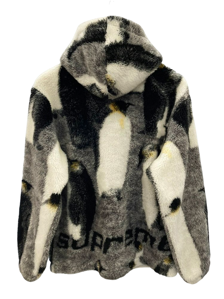 supreme 20fw penguins fleece jacket 黒 M