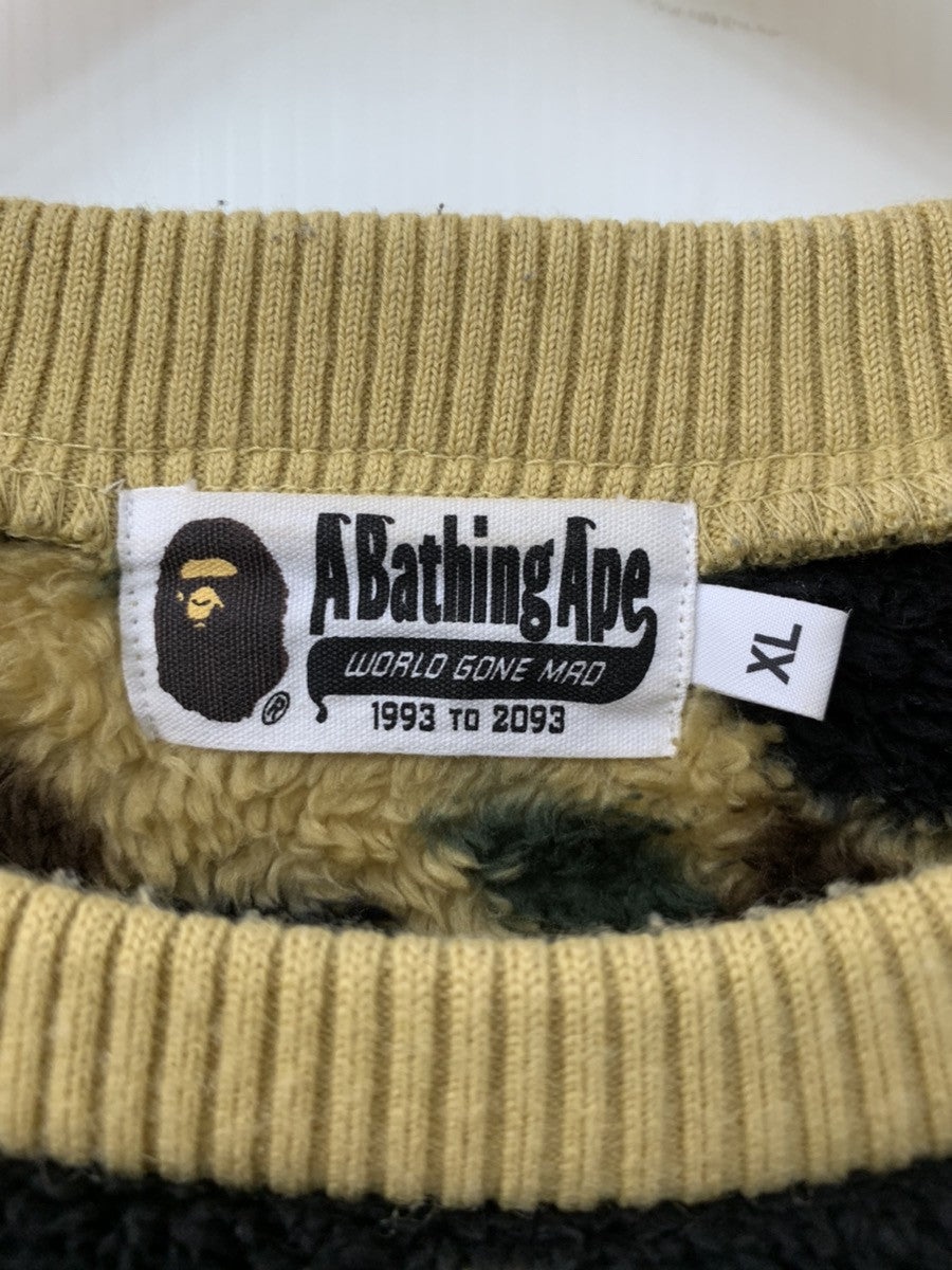 アベイシングエイプ A BATHING APE カモ柄 ボア プルオーバー