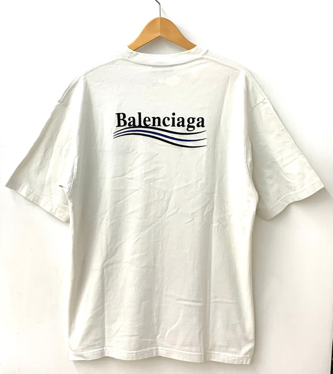 クラシック BALENCIAGA バレンシアガ キャンペーンロゴ Tシャツ レッド