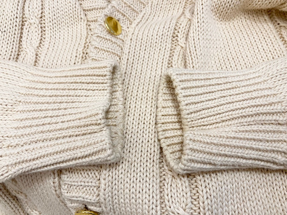 グッチ GUCCI CABLE KNIT CARDIGAN 21AW ニットカーディガン ベージュ 