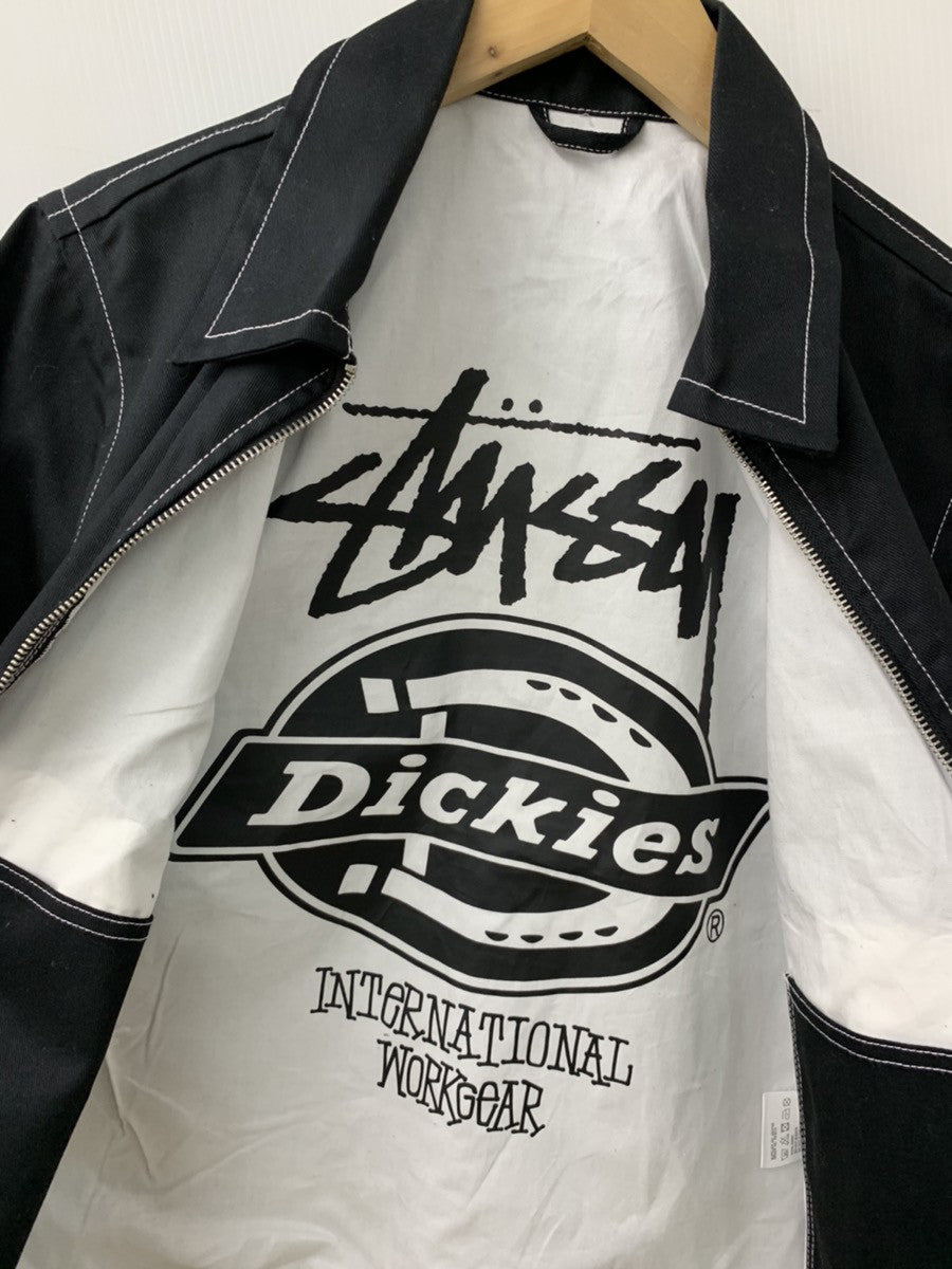 ステューシー STUSSY ディッキーズ Dickies Eisenhower コラボ ワークジャケット ジャケット ロゴ ブラック Sサイズ  201MT-777