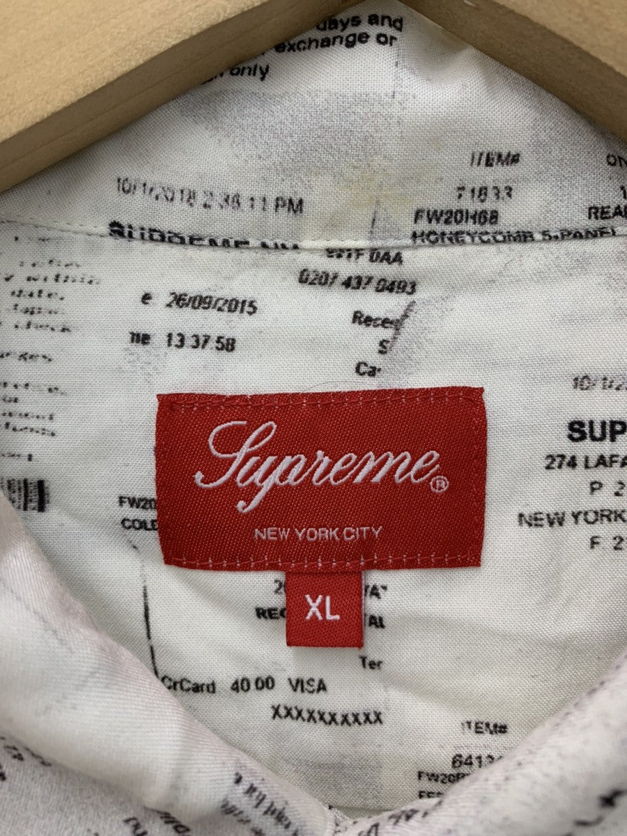 シュプリーム SUPREME Receipts Rayon S/S Shirt 2020AW レシート 半袖シャツ 総柄 ホワイト LLサイズ  201MT-218 | 古着通販のドンドンサガール