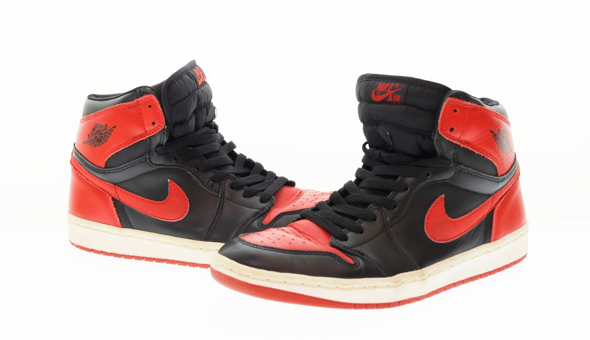 ナイキ NIKE NIKE AIR JORDAN 1 RETRO BRED 2001年製 ナイキ エアジョーダン1 ブレッド スニーカー 赤  136066-061-00 メンズ靴 スニーカー レッド 27cm 103-shoes-20 | 古着通販のドンドンサガール