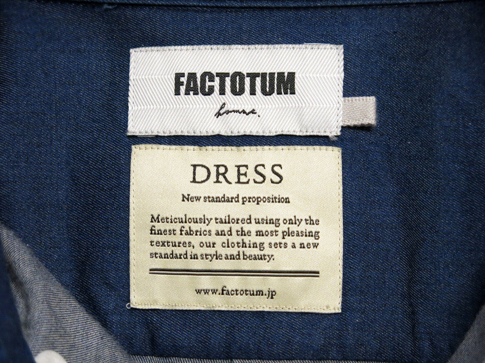 FACTOTUM ファクトタム 長袖 シャツ ネイビー メンズ | 古着通販の