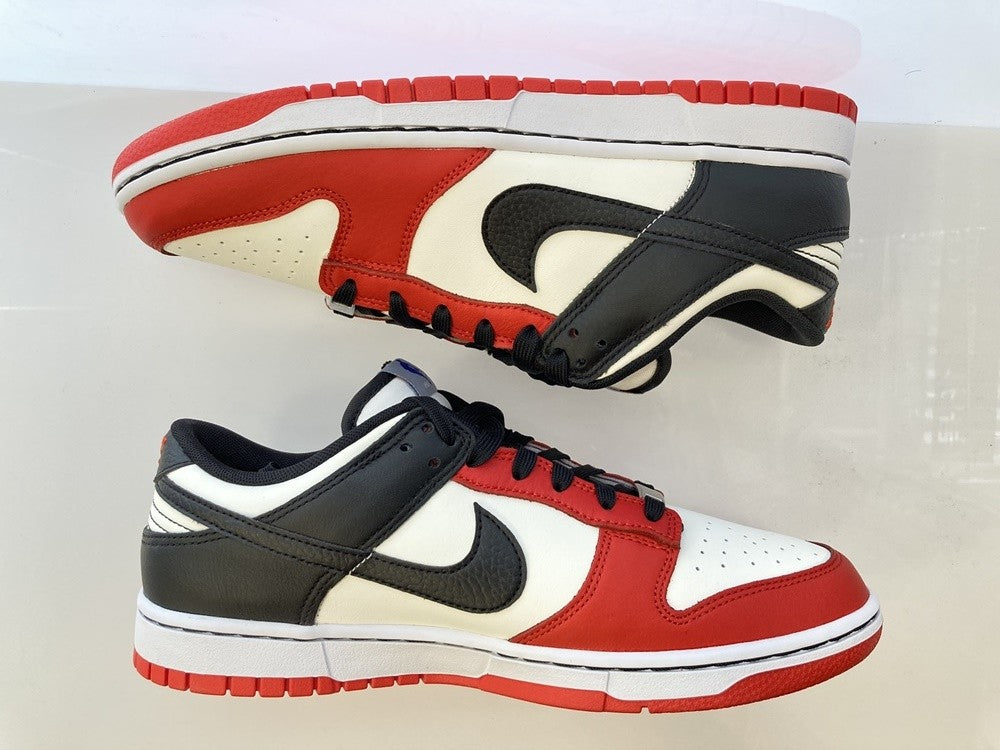 ナイキ NIKE NBA X DUNK LOW EMB 75TH ANNIVERSARY - CHICAGO ダンクロー レトロ EMB ダイヤモンド  アニバーサリー シカゴ 赤 レッド 黒 ブラック シューズ DD3363-100 メンズ靴 スニーカー ホワイト 27.5cm ...