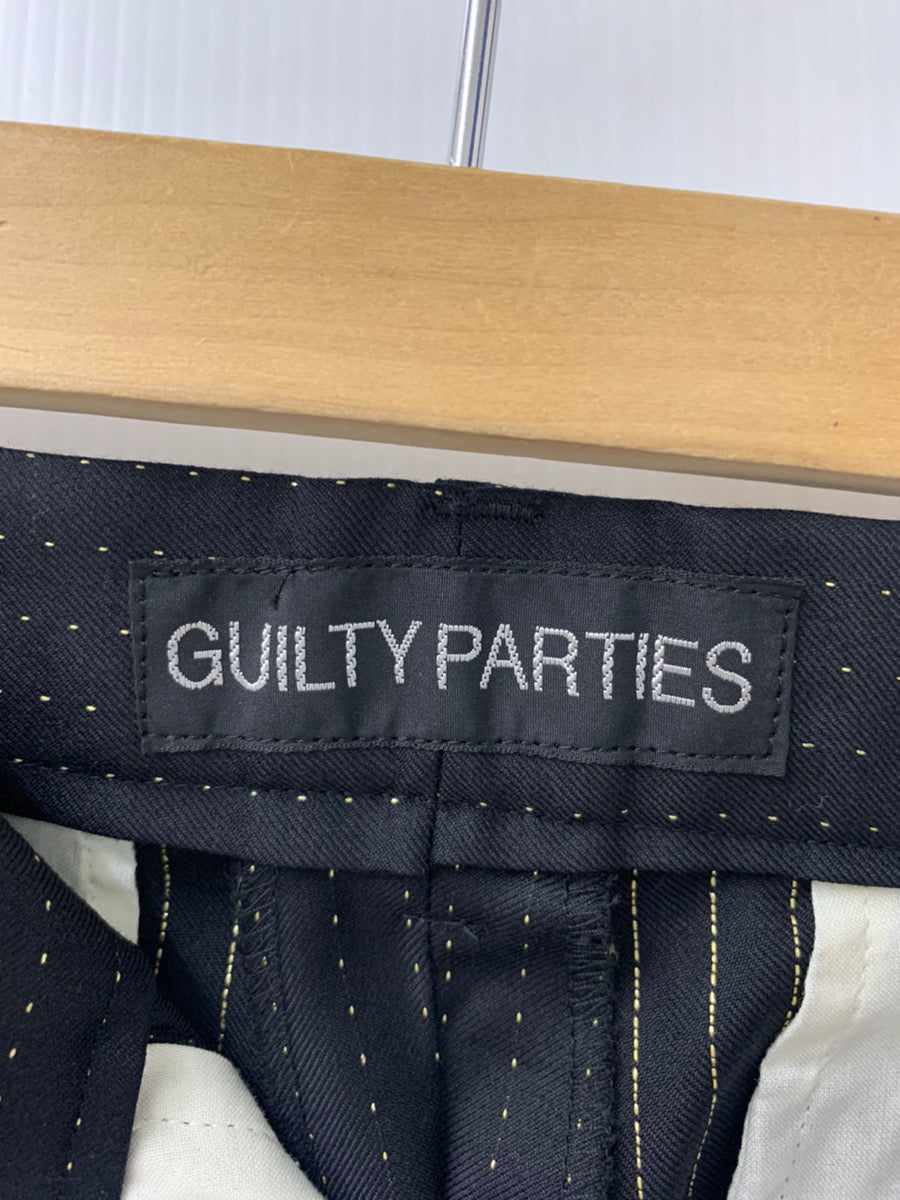 ワコマリア WACKO MARIA ドメール DORMEUIL GUILTY PARTIES ウール混 ハーパン ショート スラックス ドット柄  ハーフパンツ ストライプ ブラック Mサイズ 201MB-225