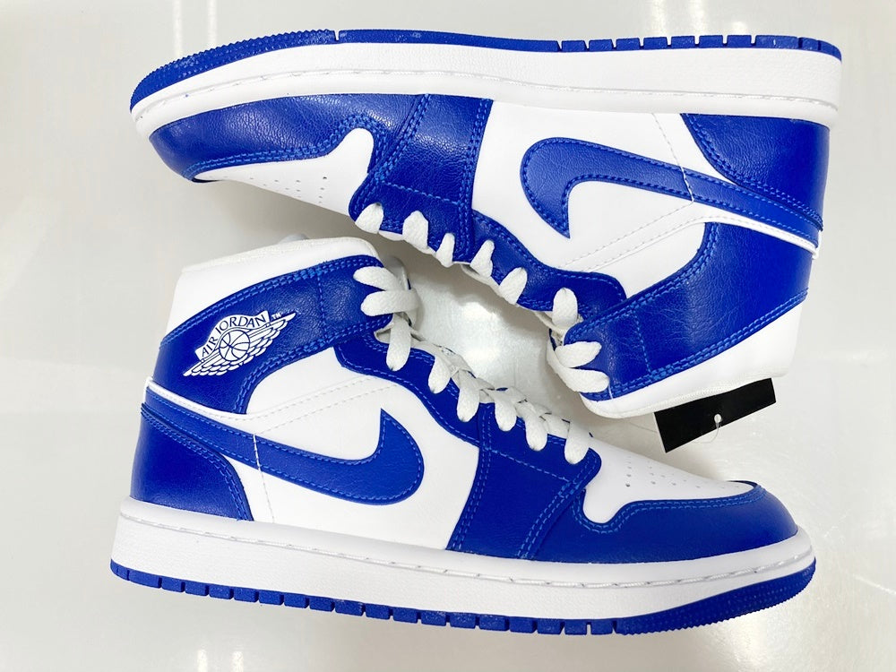 ナイキ NIKE WMNS AIR JORDAN 1 MID WHITE/HYPER ROYAL-WHITE