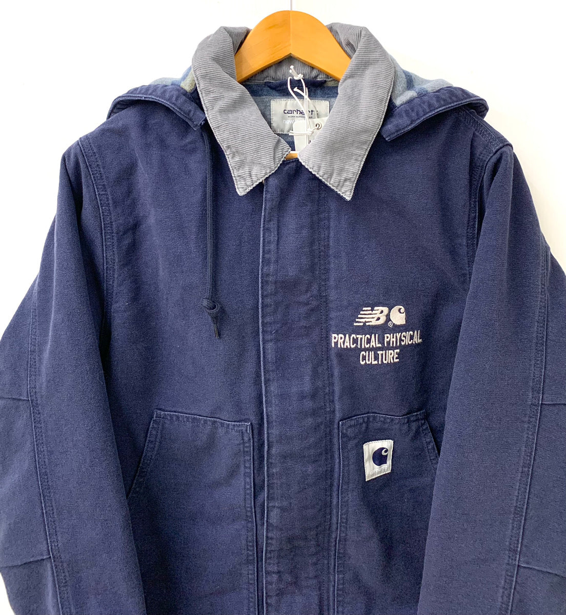 カーハート Carhartt ニューバランス New Balance WIP ARCAN JACKET ジャケット ロゴ ネイビー Sサイズ  201MT-1798