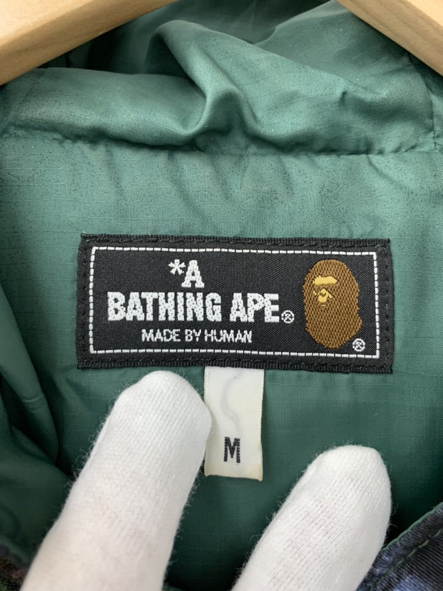 アベイシングエイプ A BATHING APE カモ柄 ダウンベスト ジップアップ