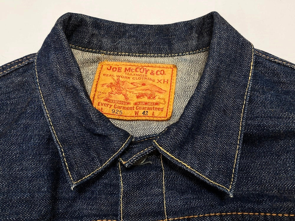 ジョーマッコイ JOE McCOY POST WORLD WAR Ⅱ DENIM JACKET 1stタイプデニムジャケット Lot.925 W42  ジャケット 無地 ネイビー 101MT-2042