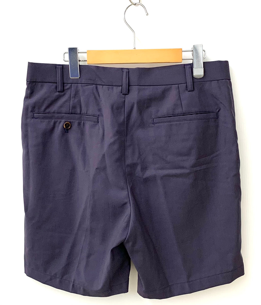 ワコマリア WACKO MARIA PLEATED SHORT TROUSERS Ermenegildo Zegna エルメネジルド ゼニア ハーパン  ショート スラックス ハーフパンツ 無地 パープル Lサイズ 201MB-219