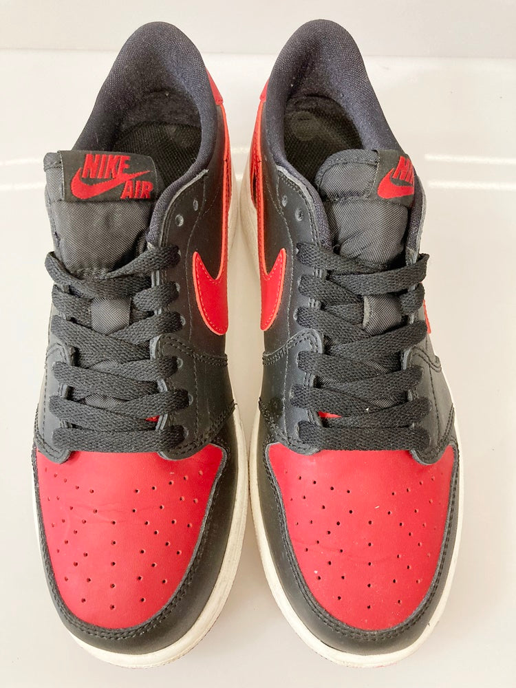 ナイキ NIKE AIR JORDAN 1 RETRO LOW OG BG BLACK/SAIL-VARSITY RED