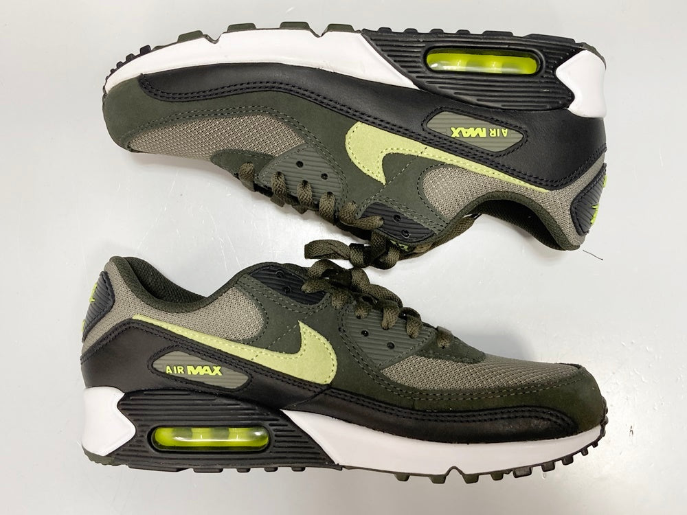 ナイキ NIKE AIR MAX 90 MEDIUM OLIVE/VOLT/SEQUOIA エアマックス ミディアムオリーブ 緑 グリーン系  DQ4071-200 メンズ靴 スニーカー カーキ 27.5cm 101-shoes1414