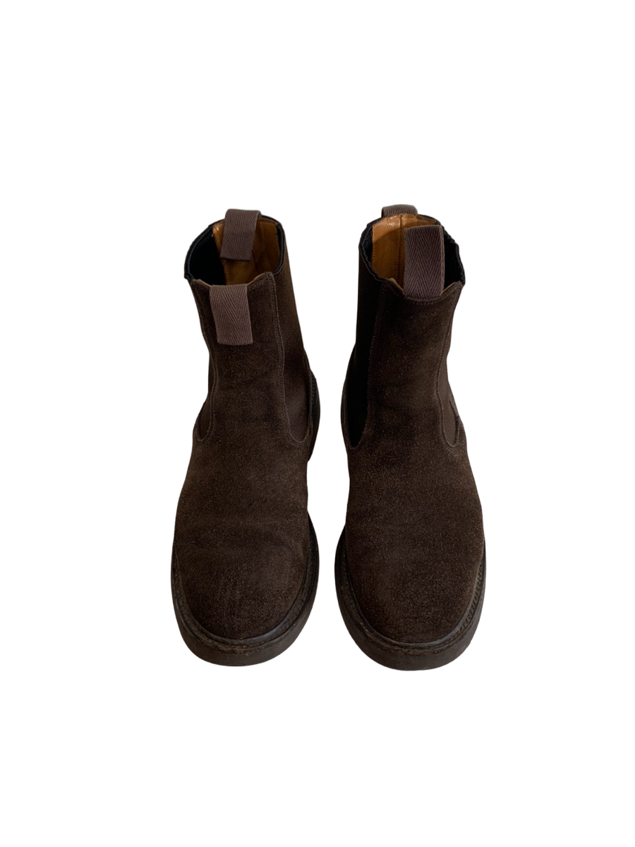 Tricker's サイドゴアブーツ 黒 スウェード Tricker's サイドゴアブーツ 黒 スウェード