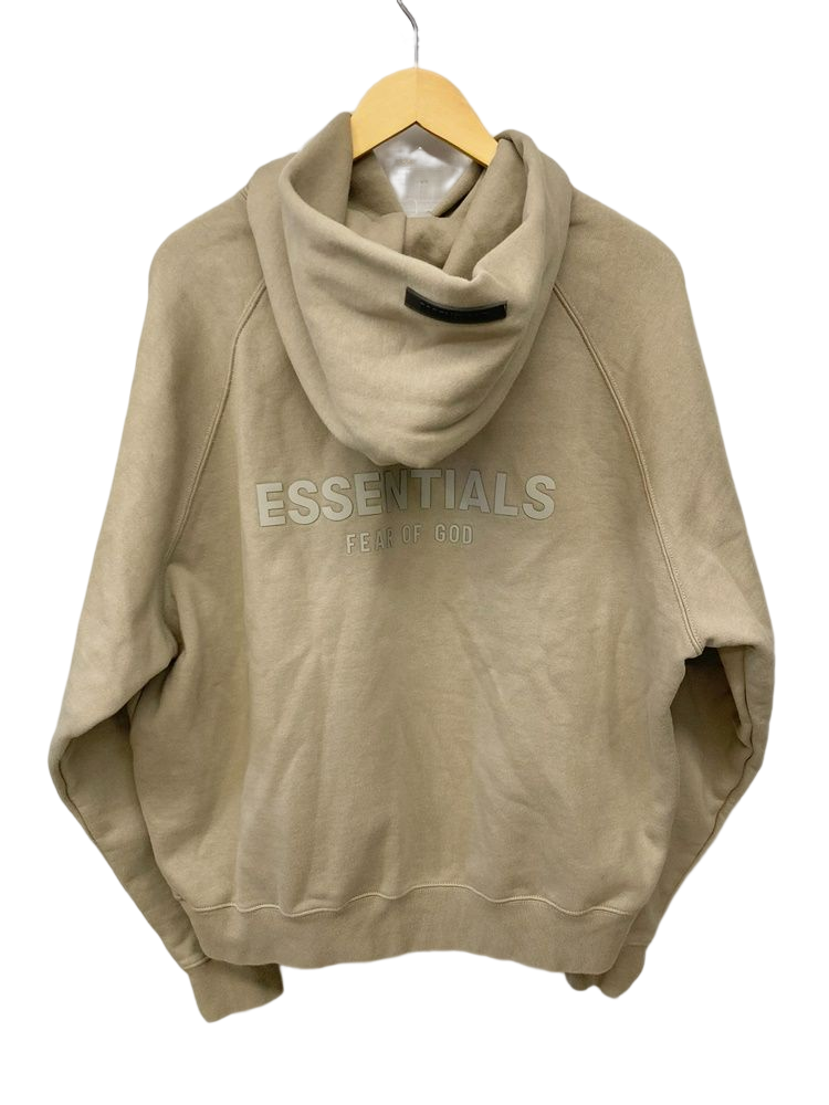 エッセンシャルズ ESSENTIALS FOG ESSENTIALS エフオージーエッセンシャルズ PULL OVER HOODIE BLACK  LOGO バックプリント プルオーバー パーカー MOSS ベージュ系 パーカ ロゴ ベージュ Sサイズ 101MT-1228 |  古着通販のドンドンサガール