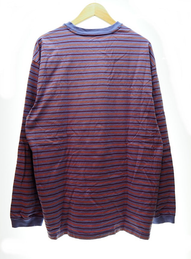 シュプリーム SUPREME 21ss Thin Stripe L/S Top Tee LIGHT PURPLE