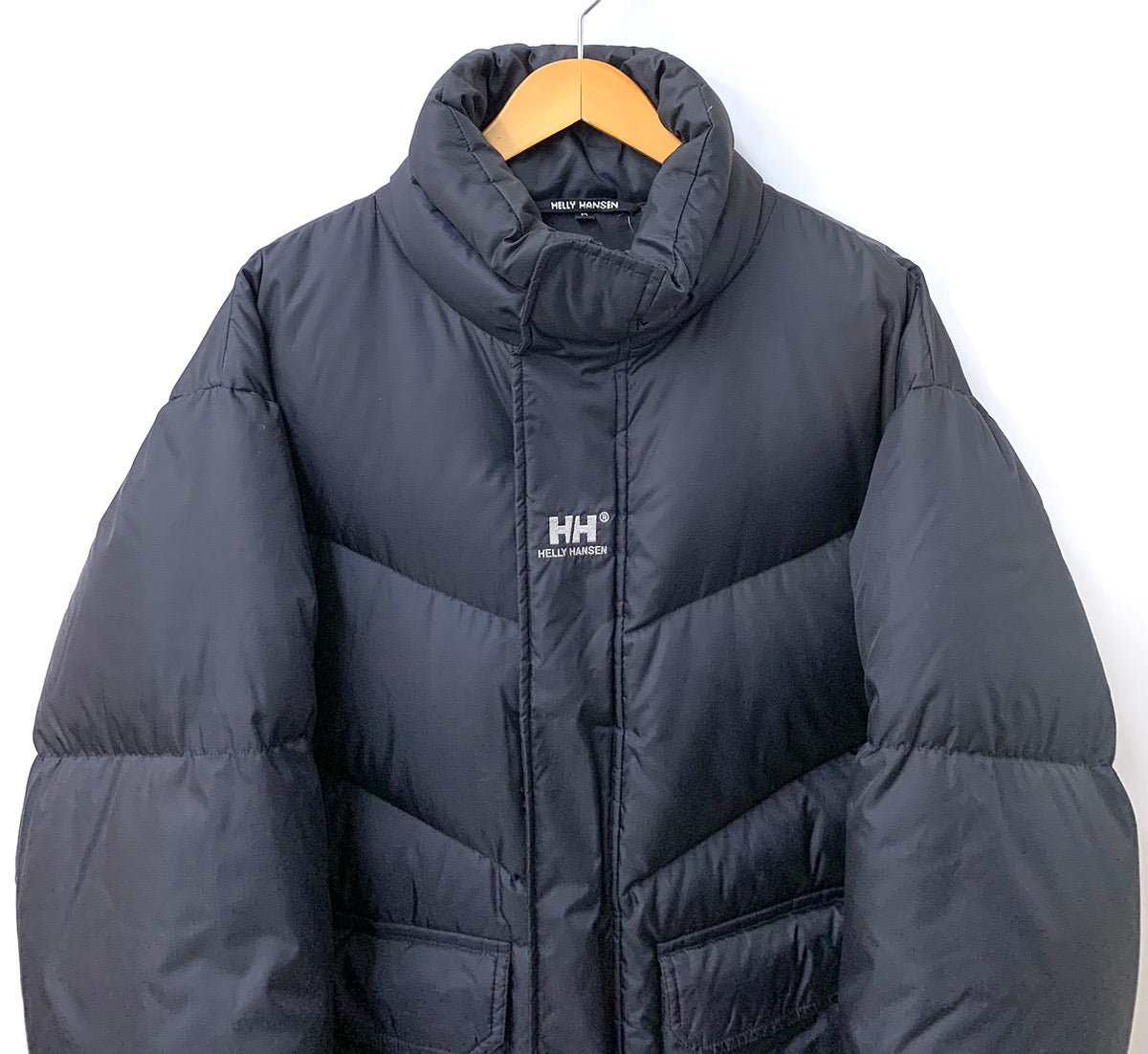 ヘリーハンセン HELLY HANSEN 90s ダウンジャケット チェストロゴ 906977 ジャケット ブラック Mサイズ 201MT-2055