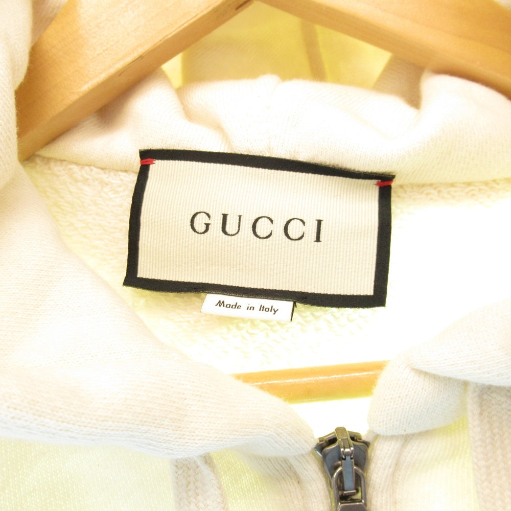 グッチ GUCCI Logo Felted Cotton Jersey Zip up Hoodie ゲームロゴ