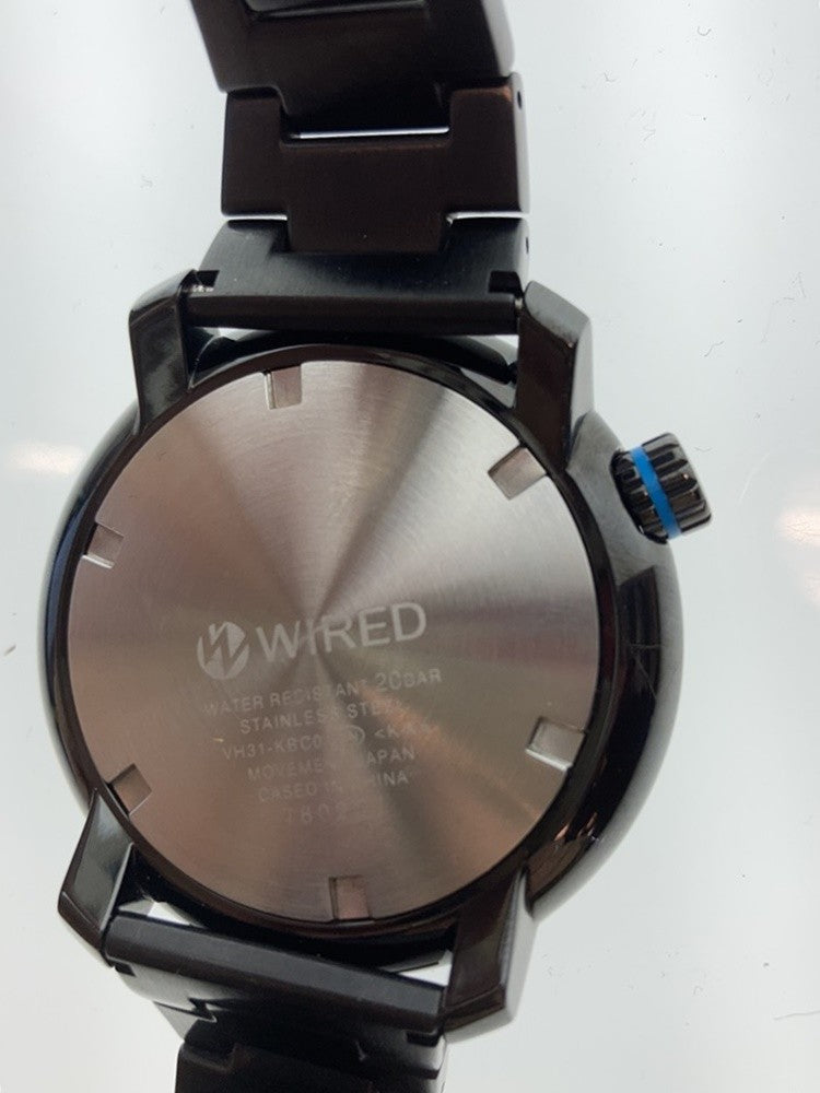 ワイアード WIRED SEIKO セイコー ソリディティ クォーツ ブラック×ブルー VH31-KBC0 メンズ腕時計ブラック 101watch-7  古着通販のドンドンサガール