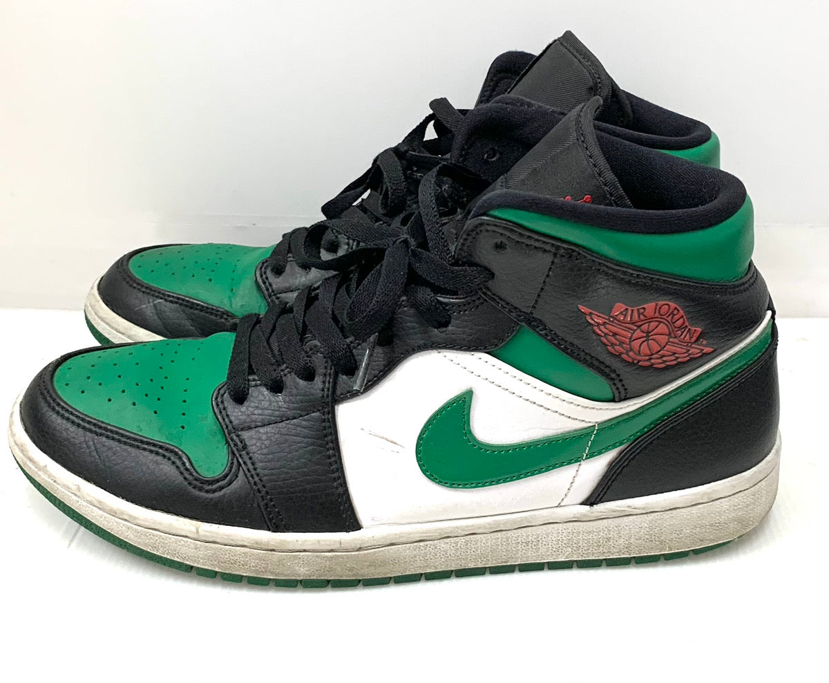 ナイキ NIKE エアジョーダン1 ミッド AIR JORDAN 1 MID 554724-067 メンズ靴 スニーカー ロゴ グリーン 27.5cm  201-shoes518