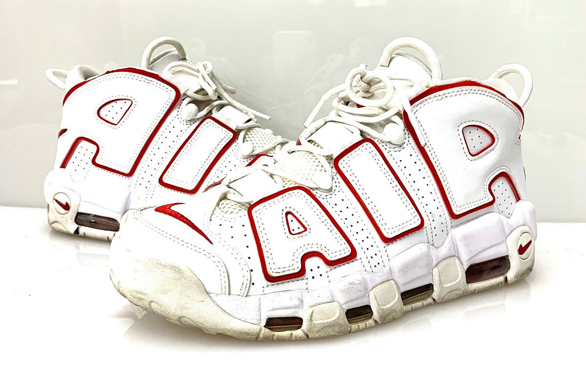 ナイキ NIKE AIR MORE UPTEMPO WHITE/VARSITY RED (2021) 921948-102 メンズ靴 スニーカー ロゴ  ホワイト 26.5cm 201-shoes666