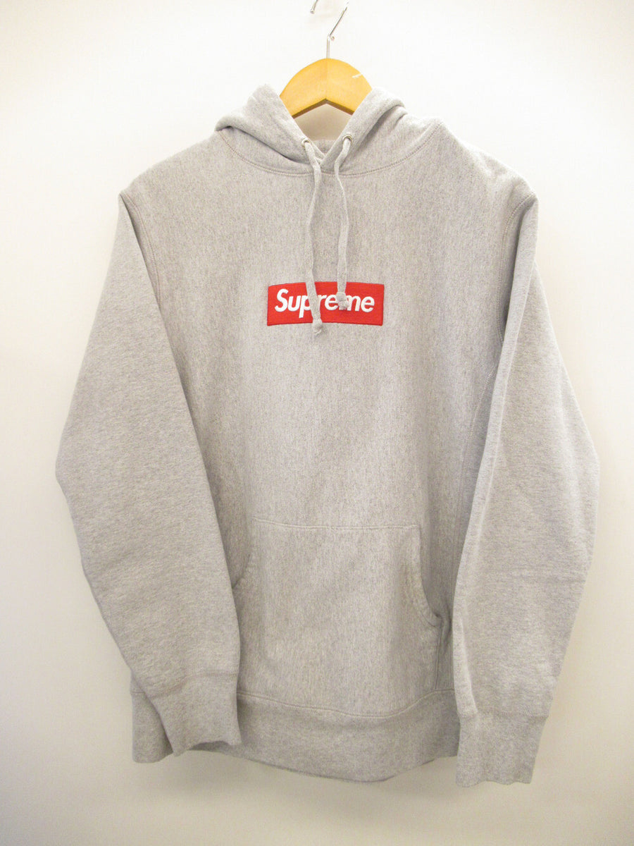 Supreme シュプリーム BOXロゴ プルオーバー パーカー Box Logo Pullover ボックスロゴ グレー 灰色 赤 レッド カナダ製  サイズM メンズ RN101837 CA32812 (TP-811) | 古着通販のドンドンサガール