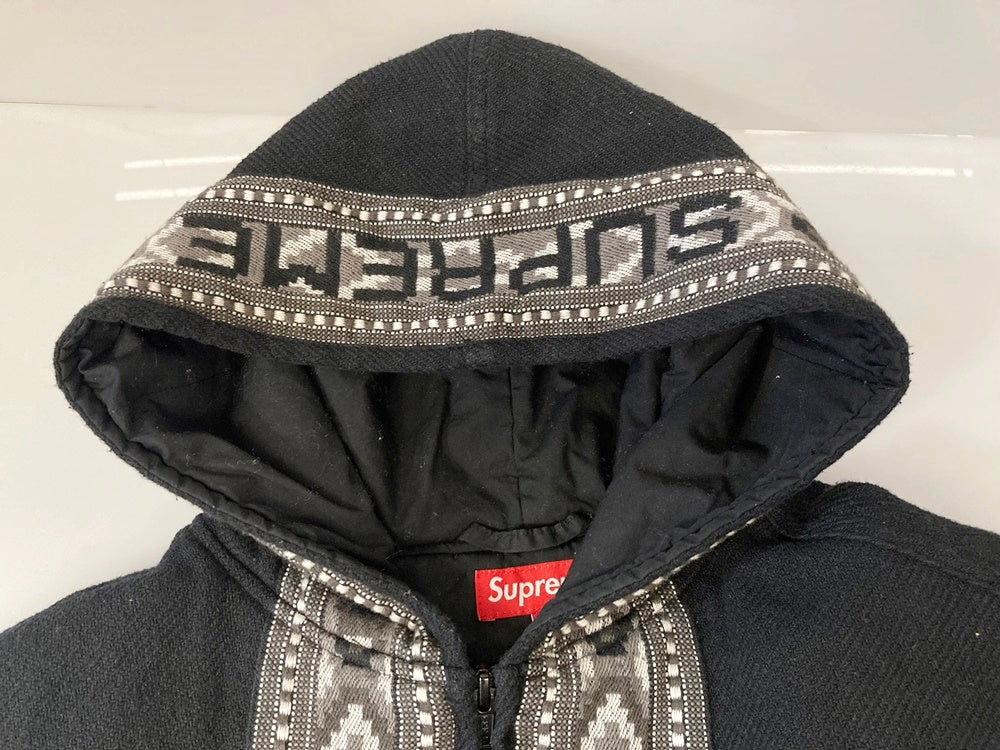シュプリーム SUPREME supreme woven hooded jacket black ウーブン