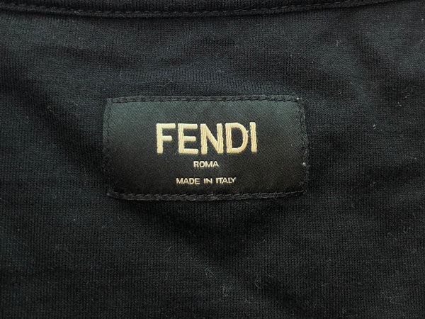 フェンディ FENDI Demon Motif T-shirt 手書き風モンスター&アナグラム ロゴ プリント 黒  12CPF-18-1251 Tシャツ プリント ブラック Sサイズ 104MT-79