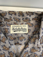 ワコマリア WACKO MARIA ペイズリーシャツ オープンカラー 開襟 総柄 半袖シャツ グレー Mサイズ 101MT-4659