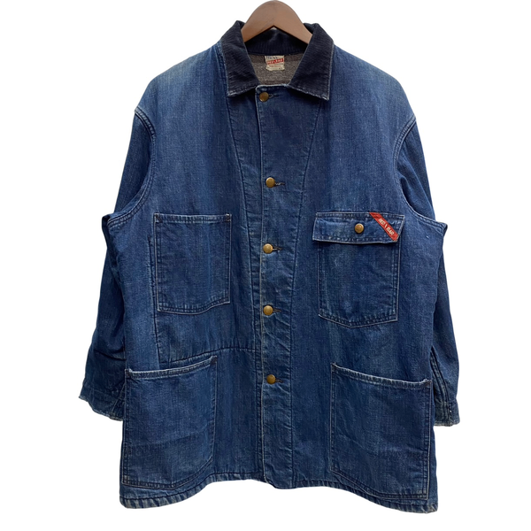 【曜日割引対象外】 ヴィンテージ vintage 50's フィンクス FINCK'S デニムカバーオール ジャケット ブルー 42サイズ 201MT-3436 VB