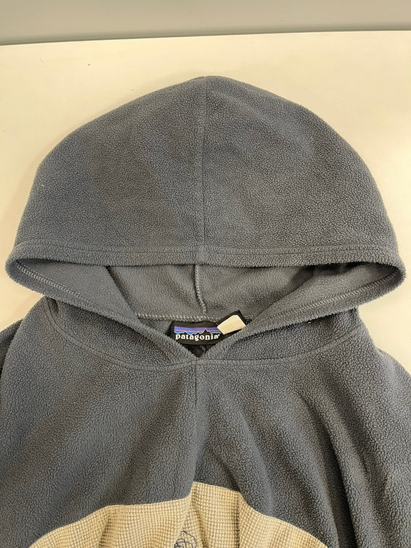 パタゴニア PATAGONIA 00s 00's 2000年代 USA製 “Rhythm” LOST ARROW PULLOVER リズム ロストアロー フリース パーカー 白 グレー XL パーカ グレー 101MT-5107